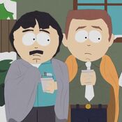 Stephen and Randy being interviewed by the police about the suicide of the UPS man in 'Insecurity'.