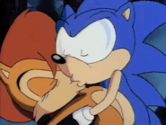 SonicSatAM Sonic kisses Sally