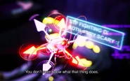 Uzi and Doll fighting over the keybug in front of V