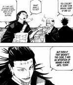 Kenjaku hides behind Sukuna's back