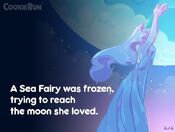 An artwork of Sea Fairy, possibly referring to a quote of Peppermint Cookie: "Have you heard the story of the Sea that loved the Moon?"