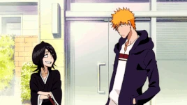 Ichigo and Rukia joking around