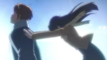 Mai saves Sakuta at the cost of her own life.