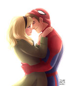 Gwen Stacy and Peter Parker by archibaldart