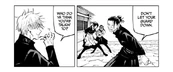 Gojo and Geto separating before Gojo’s face off with Toji Fushiguro.