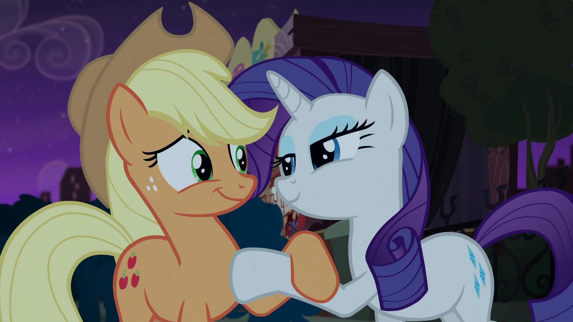 my little pony rarity and applejack