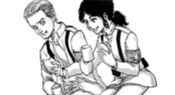 Porco and pieck eating together