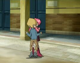 Aelita kisses Jeremie 