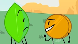 Coiny welcoming Leafy