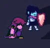 Kris and Susie 4.png (34 KB) Kris defending Susie from King