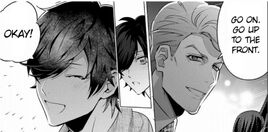 Jyushi smiles with Hitoya