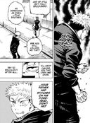 Choso telling Yuji his father is Kenjaku