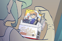 A photo of Spencer inside Ricky's pack of 'cigarrettes'