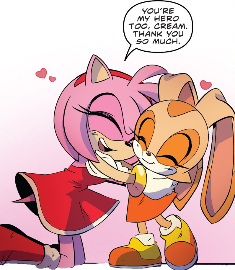 amy rose and cream sonic x