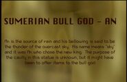 Plaque for Sumerian Bull God - An display in the Temple Display.