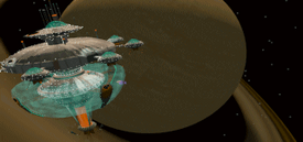 Citadel station orbiting Saturn