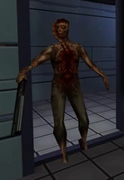 A Shotgun Hybrid. Notice the different blockier model of shotgun compared to the world model.