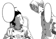 Takumi comforts Isami