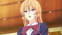 Erina's arrival at the entrance exams (anime)