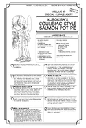 Slice of Salmon Coulibiac recipe from the manga