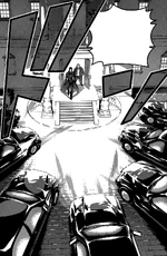 Azami surrounded by Tōtsuki officials