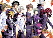 Nene and the Elite Ten Council appearing in the Autumn Leaf Viewing. (Chapter 118)