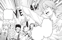 Satoshi starts the banquet for Erina