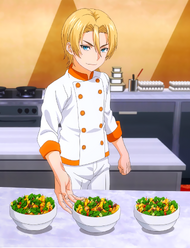 Takumi presents his breakfast dish