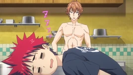 Satoshi sees Sōma exhausted