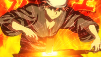 Sōma forging his dish (anime)