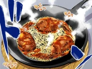 Cheese-Feathered Hanetsuki Gyōza in colored manga