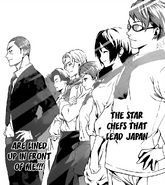 Kojirō listens as the alumni explain the rules of the training camp. (Chapter 15)