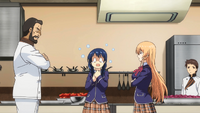 Erina and Megumi meet Kasayama