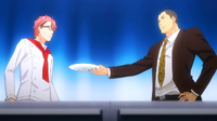 Dōjima demands Shinomiya to try Megumi's dish (anime)