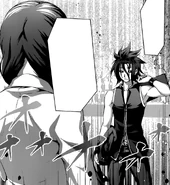 Ryo making his entrance.png (313 KB) Ryō arrives for his Quarterfinal match against Megumi Tadokoro. (Chapter 67)