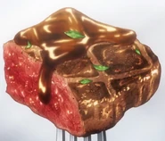 Piece of Charcoal Grilled Venison Round Steak