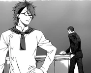 Gin giving a vote to Megumi Tadokoro's dish. (Chapter 26)