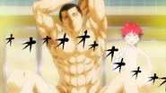 Dōjima taking a bath. (Episode 9)