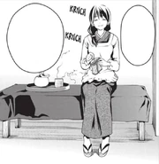 Hinako starts the test