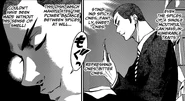 Gin analyses Akira Hayama's dish. (Chapter 91)