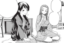 Ryōko and Megumi talking