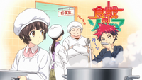 Young Sōma cooking (anime)