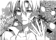 The judges view on Takumi after tasting the Lemon Curd Italiano Semifreddo. (Chapter 79)