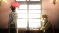 Shimizu nostalgically tastes his meal