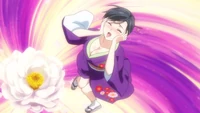 Shigeno expresses delight after tasting Ikumi's dish