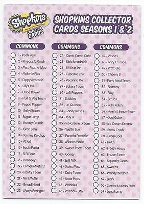 Shopkin trading cards top