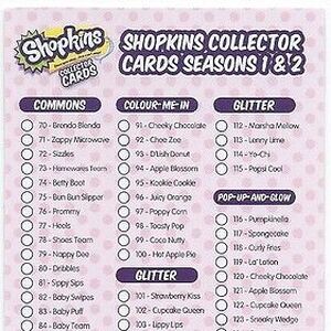 Featured image of post Full Shopkins Checklist Season 1 They each have 2 surprise blind bags inside
