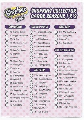 Season 2 hotsell shopkins list