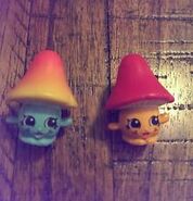 Milly Mushroom toy (left) and variant toy (right)