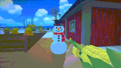 Snowman melting, seeker camera